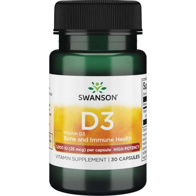 Swanson - Vitamin D-3, 1000 IU, 30 kapslar | Vitaminer och MineralerHälsa och välbefinnandeHälsokost | Apoteka