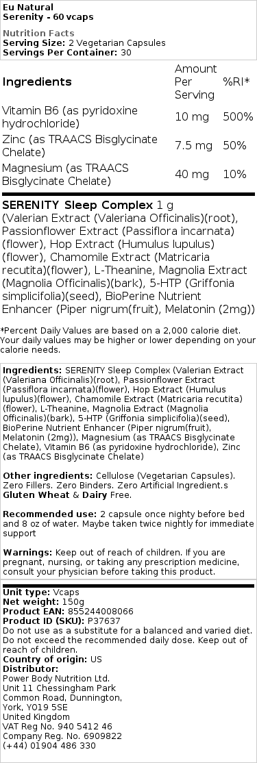 Eu Natural - Sindsro, 60 veganska kapslar - Bild 2