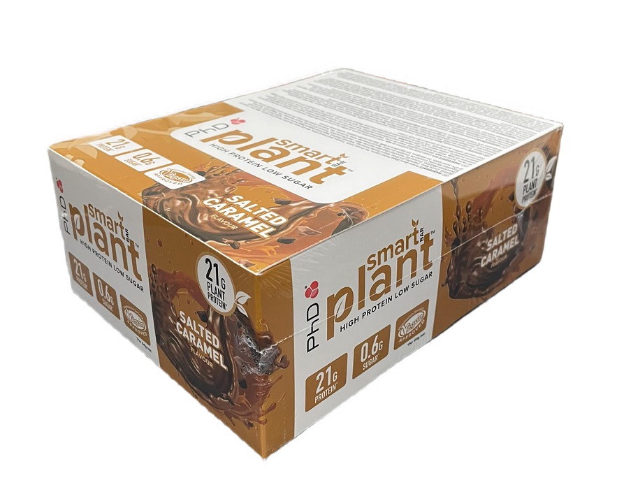 PhD - Smart Bar Plant Salted Caramel, 12 x 64g | Hälsa och välbefinnandeHälsokostProteinerProteinbarsVäxtproteinerFitness och träning | Apoteka