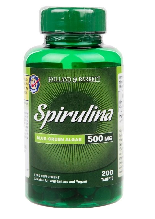 Holland &amp; Barrett - Spirulina, 500 mg, 200 tabletter | Vitaminer och MineralerVeganska produkterHälsa och välbefinnandeHälsokostSpirulina | Apoteka