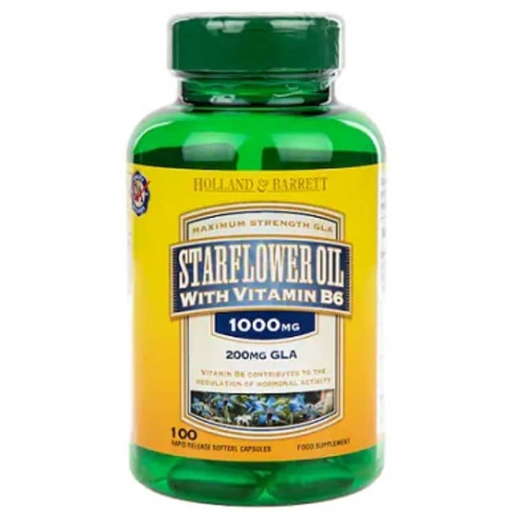 Starflower Oil 1000mg med vitamin B6 - 100 kapsler