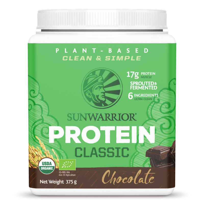 Sunwarrior - Classic Organic Chocolate Protein, 375 g Pulver | Nya produkter | Apoteka