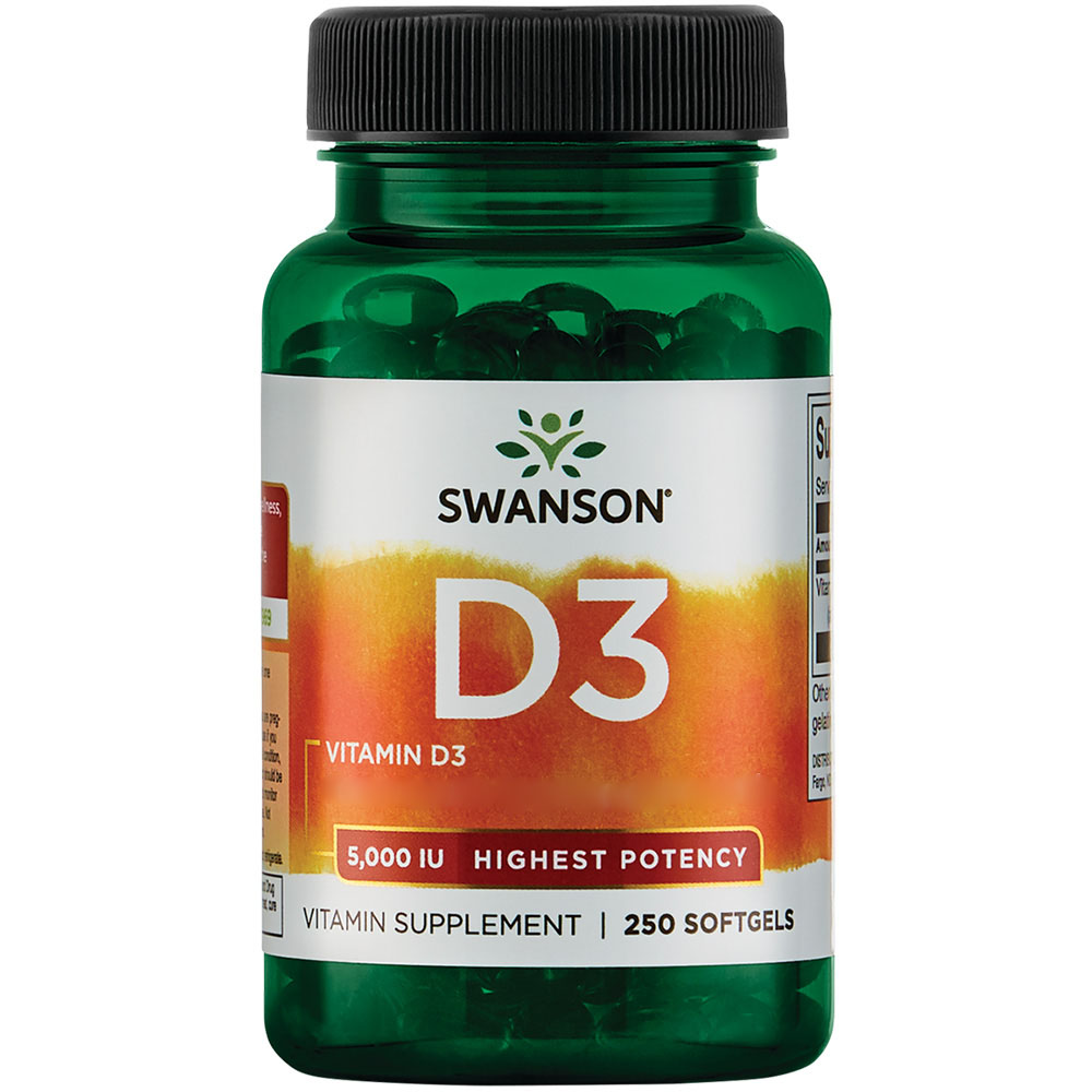 Swanson - Vitamin D3, 250 mjukkapslar - Bild 4