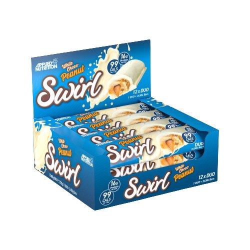 Applied Nutrition - Swirl Duo Bar, Vit Choklad Jordnöt - 12 x 60g | HälsokostProteinerProteinbarsFitness och träning | Apoteka