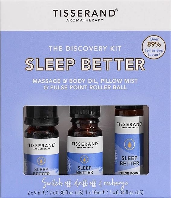 Tisserand Aromatherapy - Sleep Better Upptäcktskit, 2 x 9 ml, 1 x 10 ml | Hälsa och välbefinnandeEteriska oljorEterisk oljaAromaterapi | Apoteka