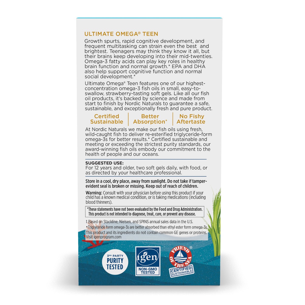 Nordic Naturals - Ultimate Omega 2X TEEN, 60 mini-kapslar - Bild 5