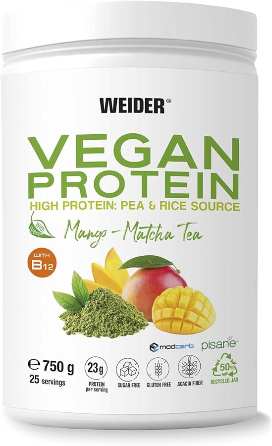 Weider - Veganskt Protein, Mango &amp; Matcha, 750g | Veganska produkterHälsokost | Apoteka