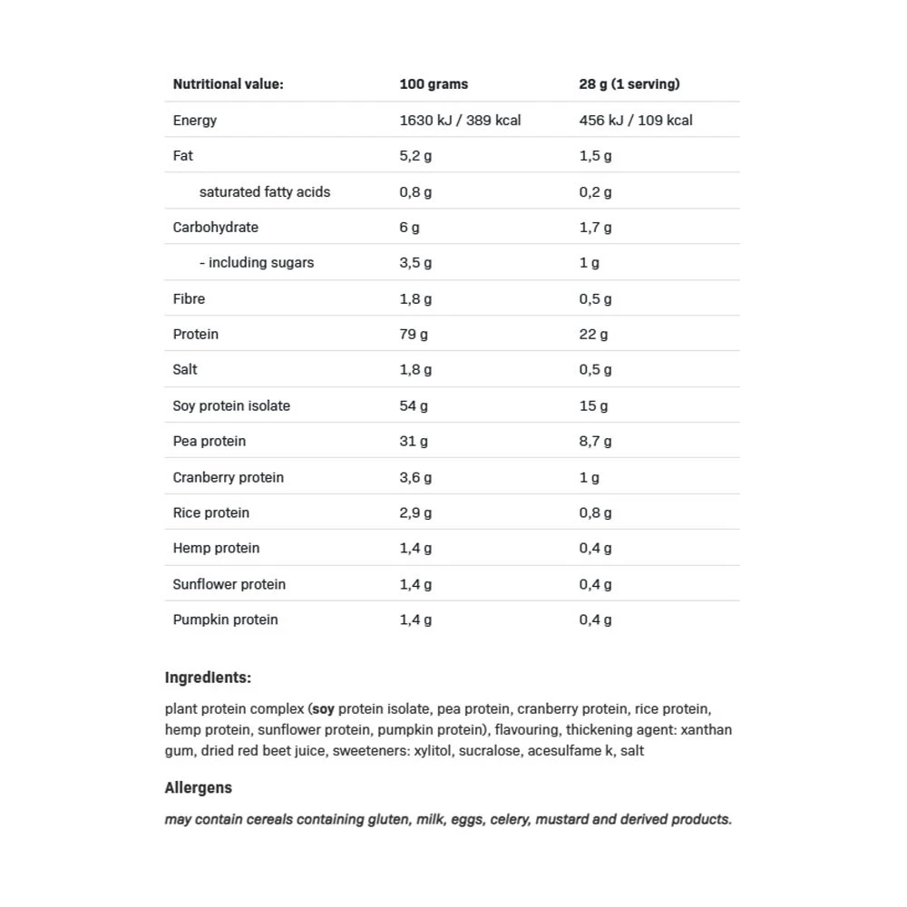 Allnutrition - Veganskt Protein, Jordgubb, 500g - Bild 3