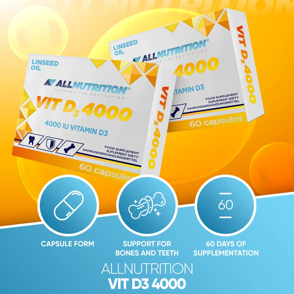 Allnutrition - Vit D3 4000, 4000 IE - 60 kapslar - Bild 4