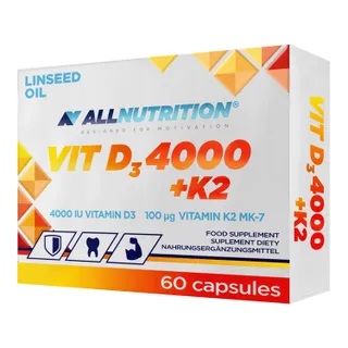 Allnutrition - Vit D3 4000 + K2, 60 kapslar | Vitaminer och MineralerHälsa och välbefinnandeHälsokost | Apoteka
