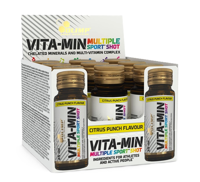 Olimp Nutrition - Vita-Min Multiple Sport Shot, Citrussmak - 9 x 25 ml | Vitaminer och MineralerHälsa och välbefinnandeHälsokost | Apoteka