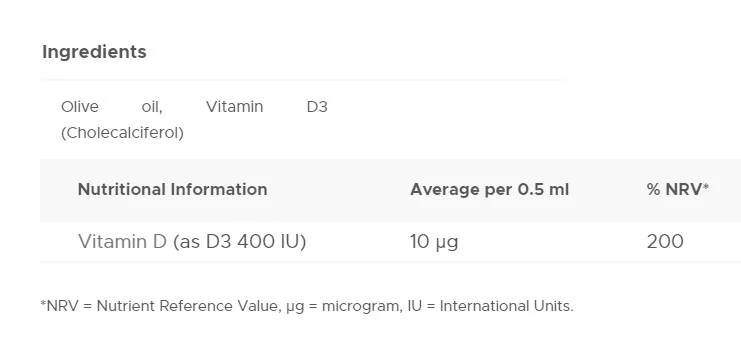 Vitabiotics - Wellbaby D-vitamindroppar, 30 ml - Bild 2