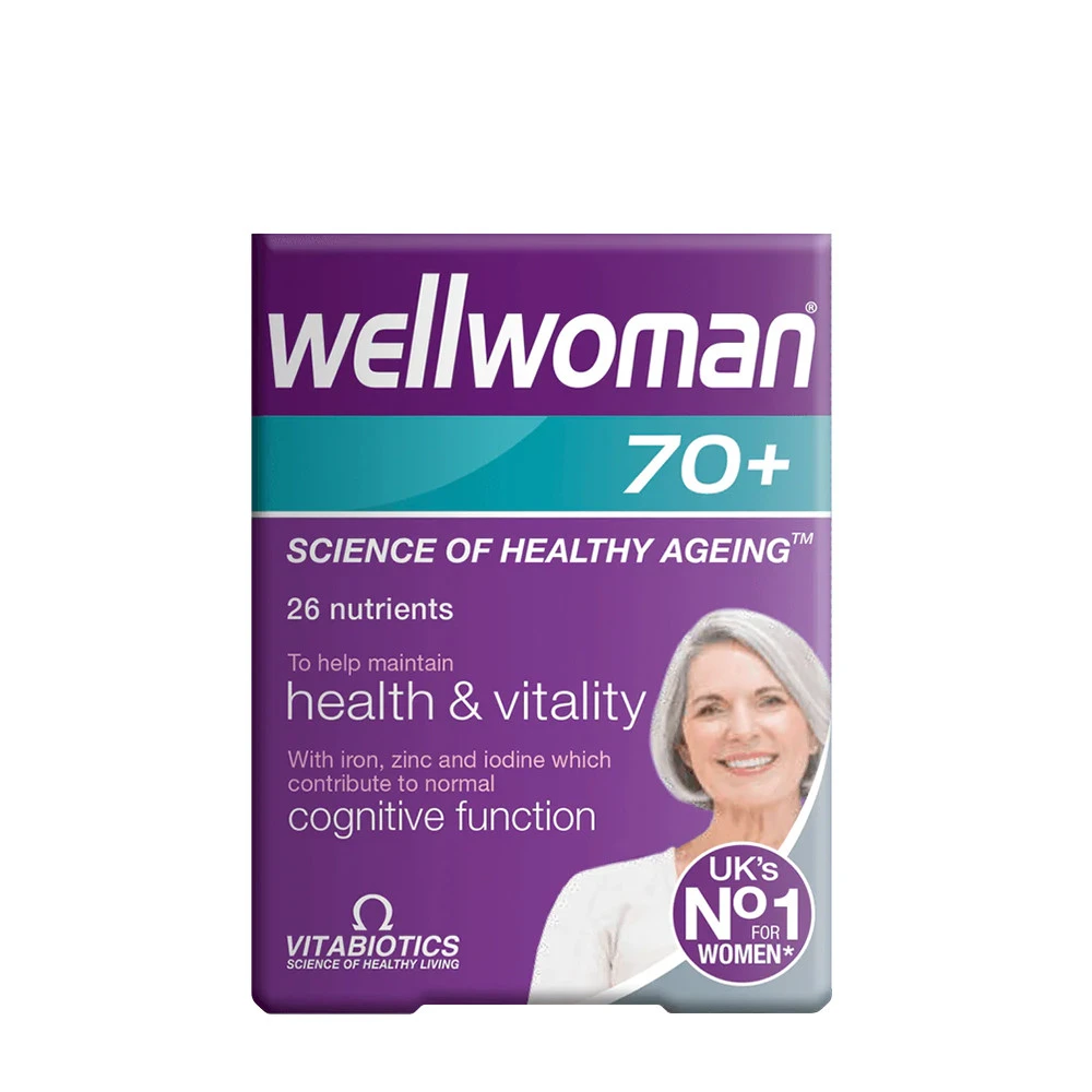 Vitabiotics - Wellwoman 70+, 30 tabletter | HälsokostLinfröoljaKollagen | Apoteka