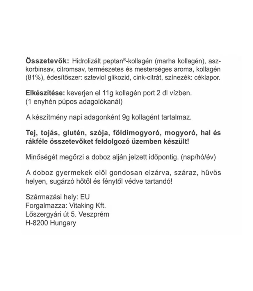 Vitaking - Kollagenpulver, 330 g, Jordgubbssmak - Bild 3