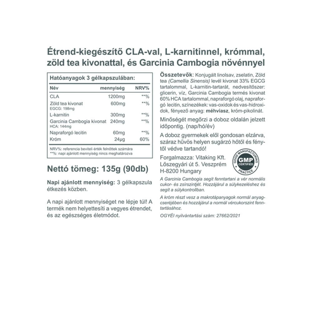 Vitaking - Fat Burner, 90 mjukkapslar - Bild 2