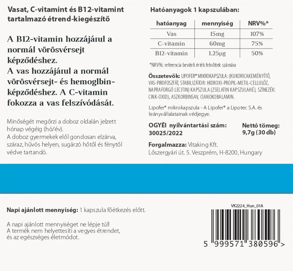 Vitaking - Vitafer, 30 kapslar - Bild 4