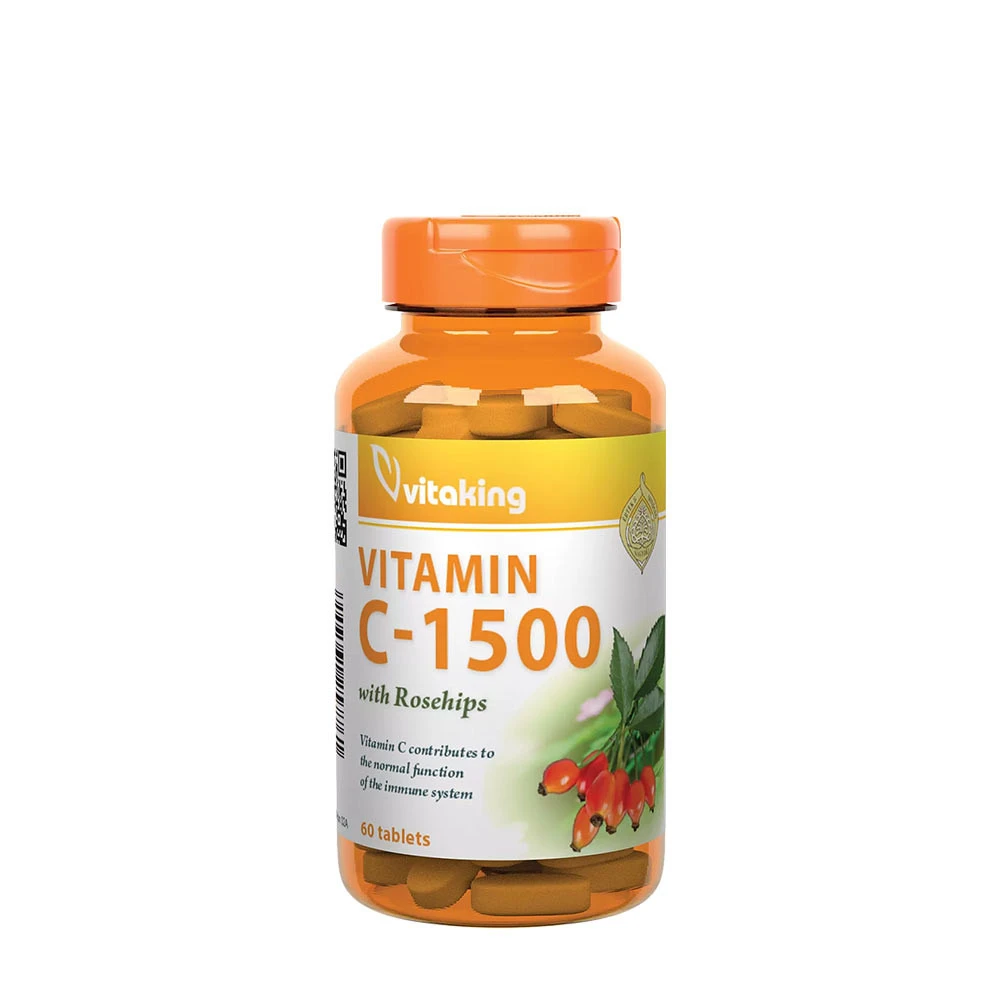 Vitaking - Vitamin C-1500 med Nypon, 60 tabletter | Hälsokost | Apoteka