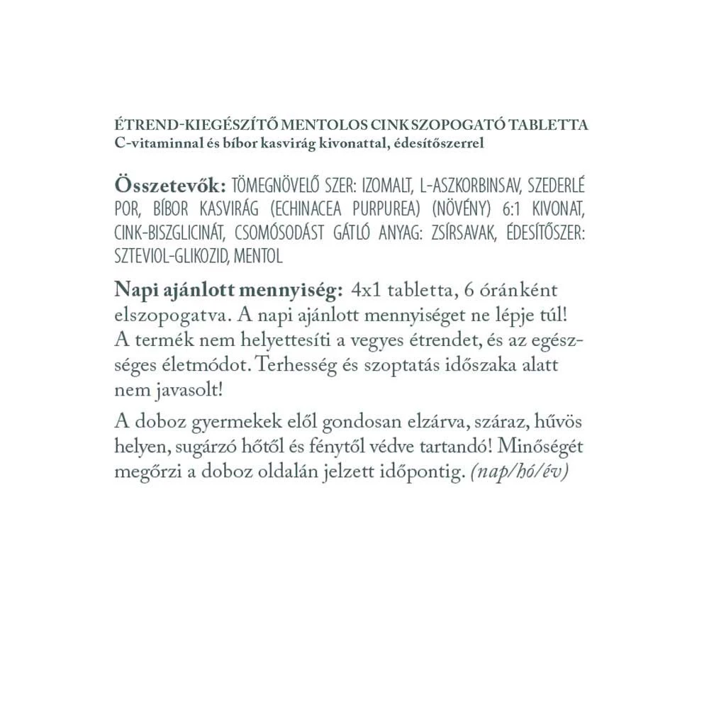 Vitaking - Zinc Immuno, 30 sugtabletter, björnbär med mentol - Bild 3