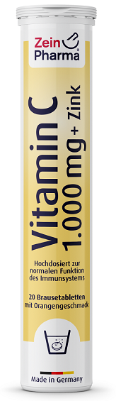 Zein Pharma - Vitamin C + Zink, Apelsin, 20 brustabletter | Vitaminer och MineralerHälsa och välbefinnandeHälsokost | Apoteka