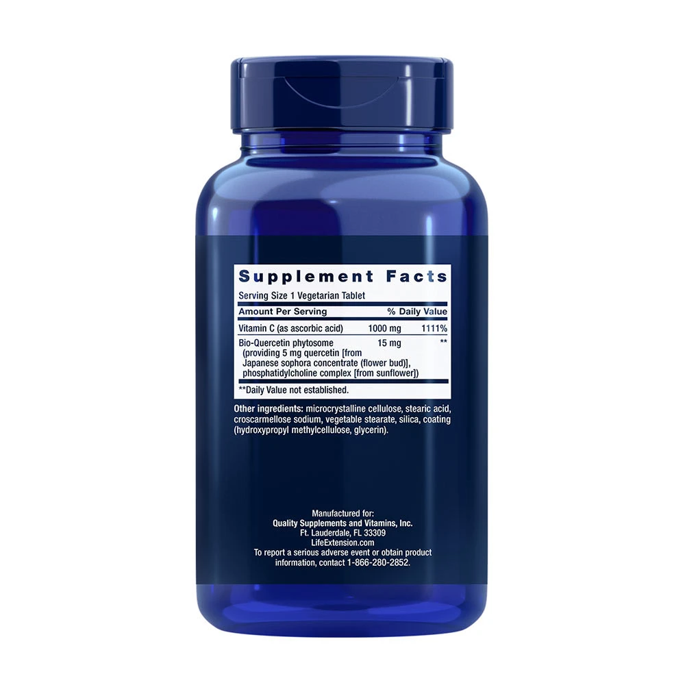 Life Extension - Vitamin C och Quercetin Fytosom, 250 vegetabiliska tabletter - Bild 2