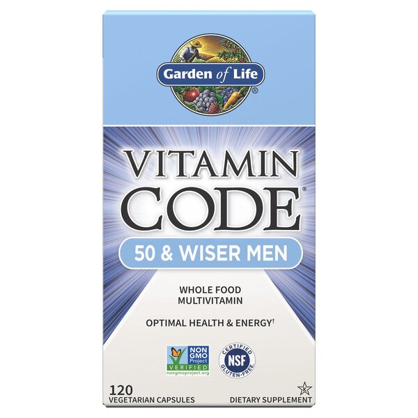 Garden of Life - Vitamin Code 50 &amp; Wiser Men, 120 kapslar | Vitaminer och MineralerHälsa och välbefinnandeHälsokostNordisk vitalitetBiohacking | Apoteka