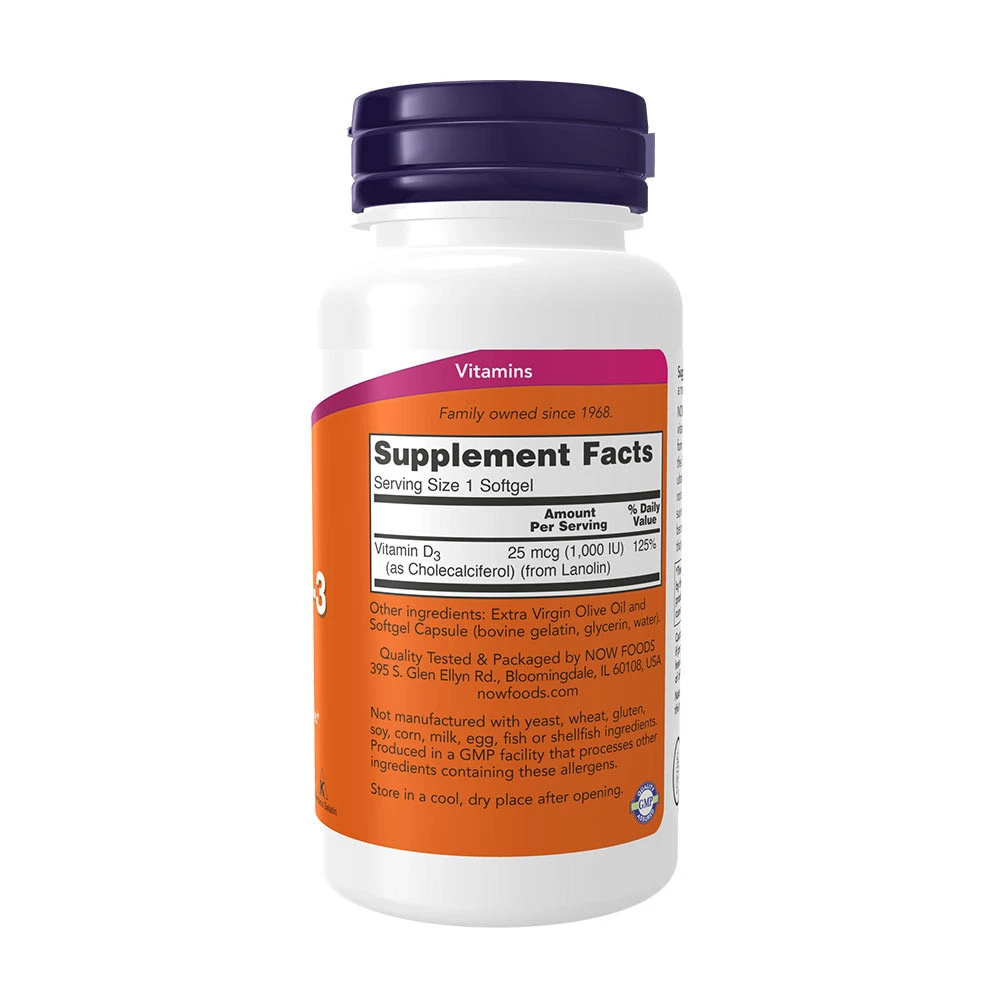 NOW - Vitamin D3, 1000 IE - Bild 4