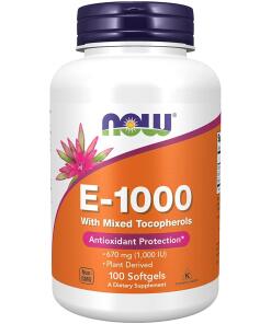Vitamin E-1000 - Natural (Mixed Tocopherols) - 100 softgels