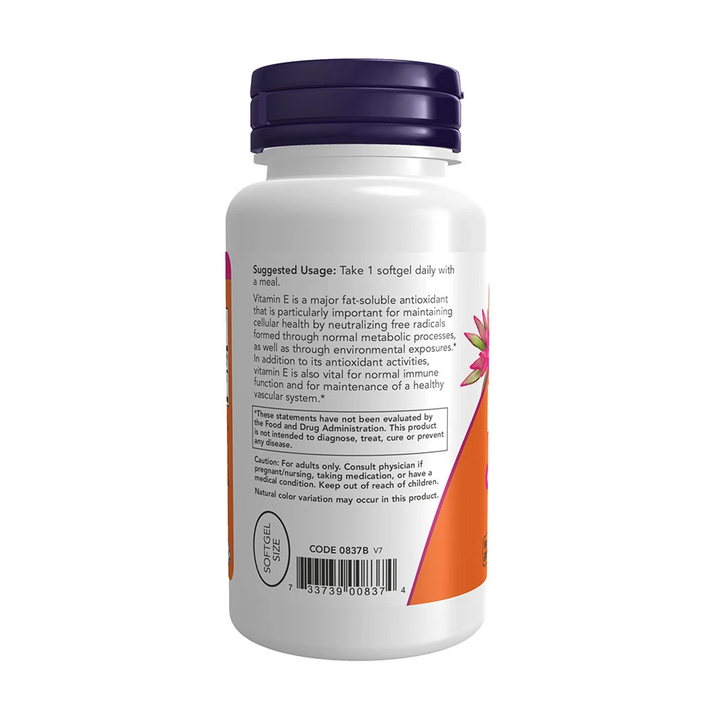 NOW - Vitamin E-400, D-alfa-tokoferol - Bild 3