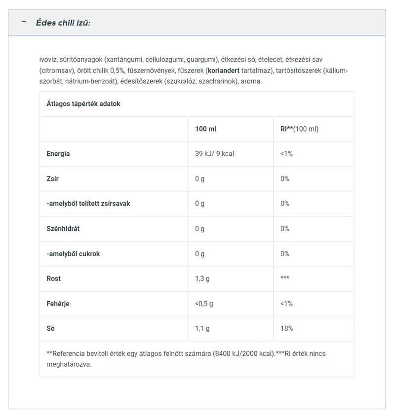 Sweet Chili - 350 ml.
