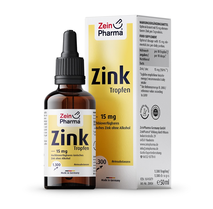 Zein Pharma - Zinkdroppar, 15 mg - 50 ml | Vitaminer och MineralerHälsa och välbefinnandeHälsokost | Apoteka