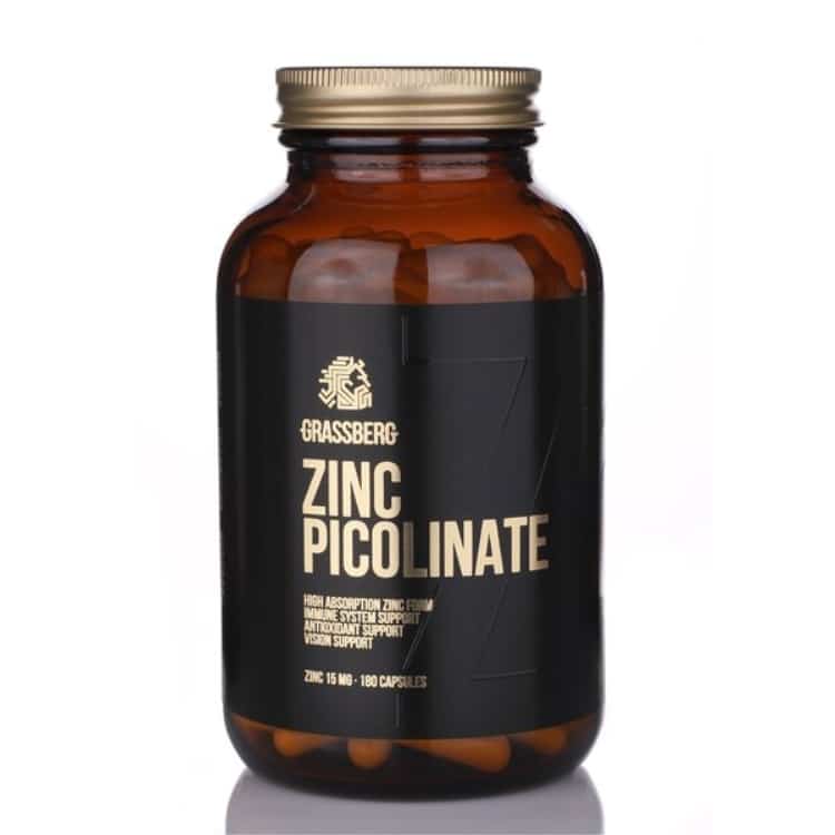 Grassberg - Zinkpikolinat, 15 mg - 180 kapslar | Vitaminer och MineralerVissa mineralerZinkHälsa och välbefinnandeHälsokost | Apoteka