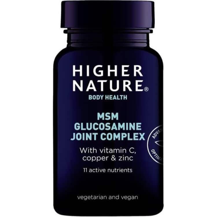 Higher Nature - MSM Glukosamin Ledkomplex, 90 tabletter | Vitaminer och MineralerHälsa och välbefinnandeHälsokostStöd för ledernaMSM | Apoteka