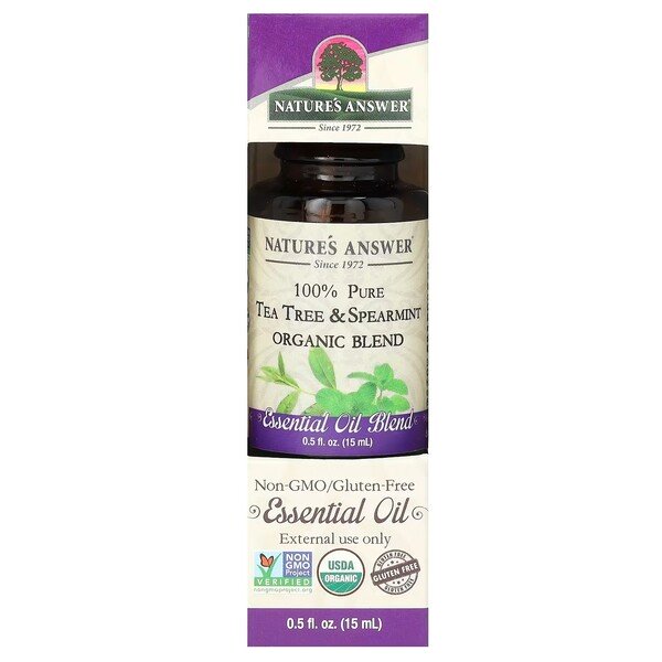 Natures Answer - 100% Ren Blandning av Tea Tree &amp; Spearmint Eterisk Olja, 15 ml | Veganska produkterHälsokostKosmetikaAromaterapi | Apoteka