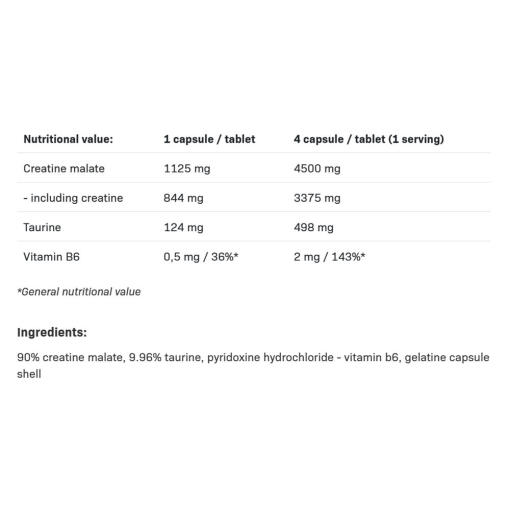 Allnutrition - 3-Creatine Malate 1250 XtraCaps, 180 kapslar - Bild 2