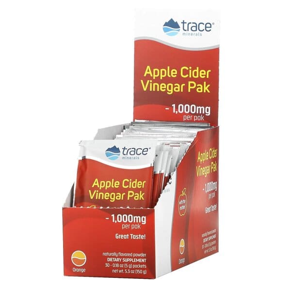 Trace Minerals - Äppelcidervinägerpaket, Apelsin, 30 paket | Hälsa och välbefinnandeHälsokostEnzymer | Apoteka