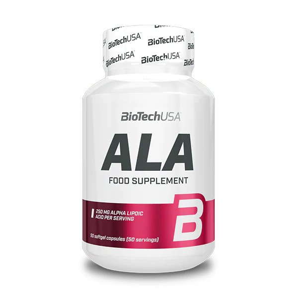 BioTechUSA - ALA Alfa-liponsyra, 250 mg - 50 kapslar | Hälsa och välbefinnandeHälsokostAlfa-liponsyra | Apoteka