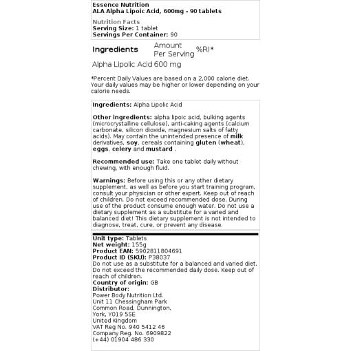 600mg - 90 tabletter