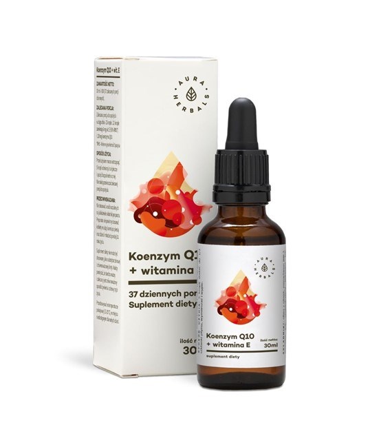 Aura Herbals - Coenzym Q10 + Vitamin E, 30 ml | Vitaminer och MineralerVitamin EKoenzym Q10 | Apoteka