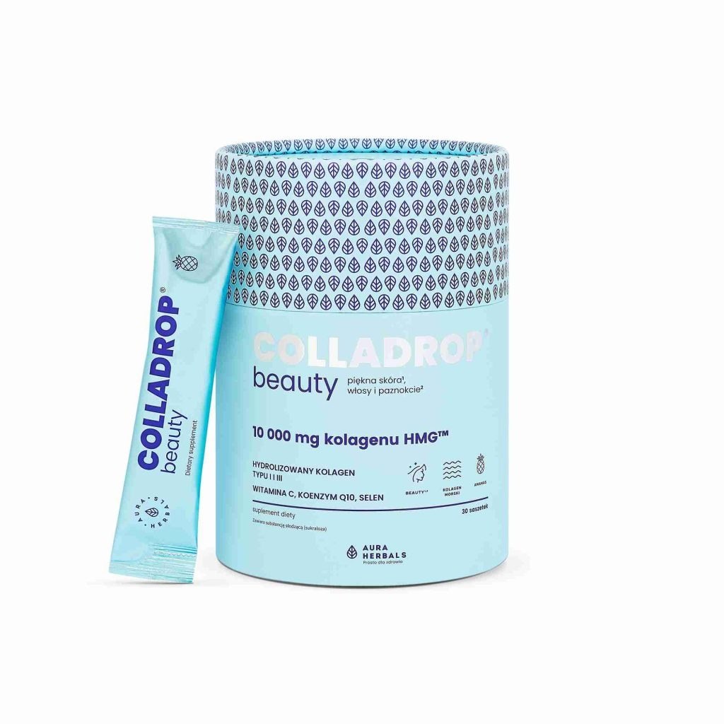 Aura Herbals - Colladrop Beauty, Kollagen 10000 mg Ananas, Portionspåsar (30 st)