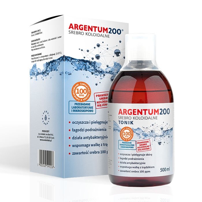 Aura Herbals - Kolloidalt Silver 100 ppm, Argentum 200, Tonic, 500 ml | Hälsa och välbefinnandeKosmetika | Apoteka