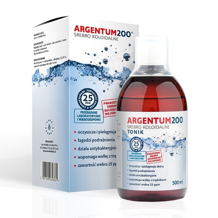 Aura Herbals - Kolloidalt Silver 25 ppm, Argentum 200, Tonic, 500 ml | Hälsa och välbefinnandeKosmetika | Apoteka