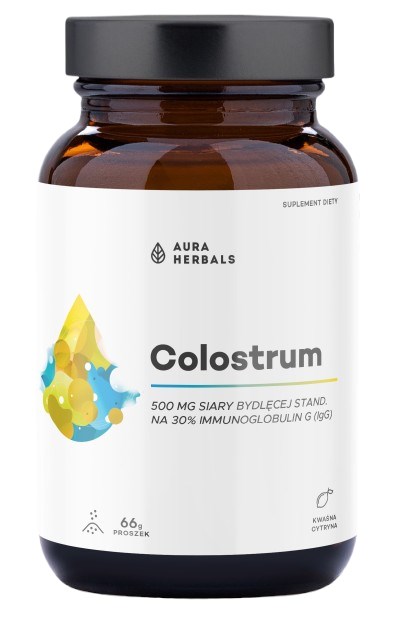Aura Herbals - Colostrum 500 mg, sur citron, 66 g | Vitaminer och MineralerÖrttillskottHälsokost | Apoteka