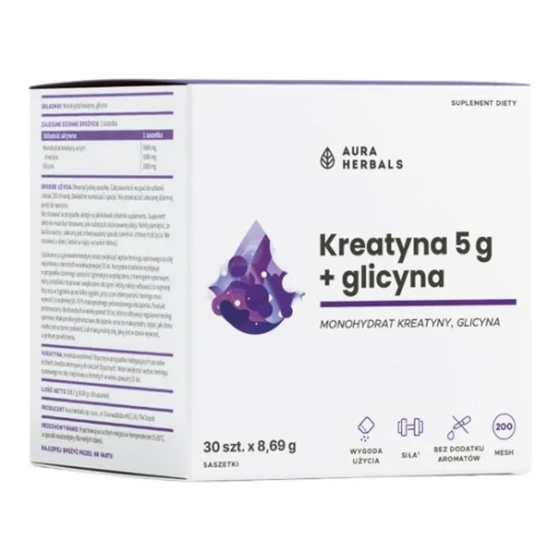 AURA HERBALS Creatine Monohydrate 5 g + Glicyne sachets (30 pcs)