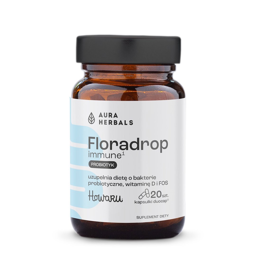 Aura Herbals - Floradrop Immune, Probiotika, 20 kapslar | Vitaminer och MineralerHälsa och välbefinnandeImmunförsvaretProbiotikaAcidophilus – Mjölksyrabakterier för Mage & Tarmflora | Apoteka