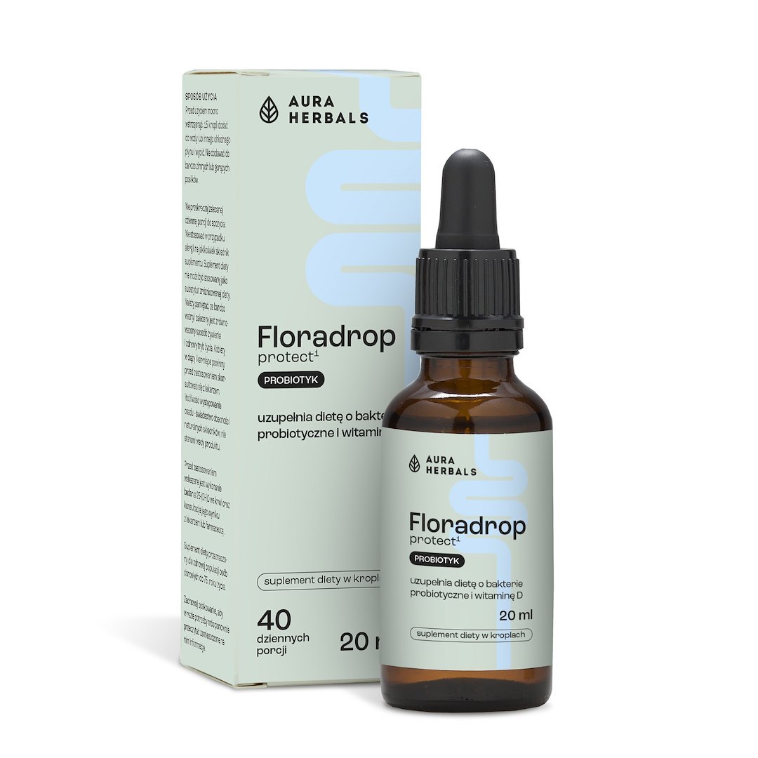 Aura Herbals - Floradrop Protect, Probiotika, 20 ml | Vitaminer och MineralerHälsa och välbefinnandeMatsmältningshälsaProbiotika | Apoteka