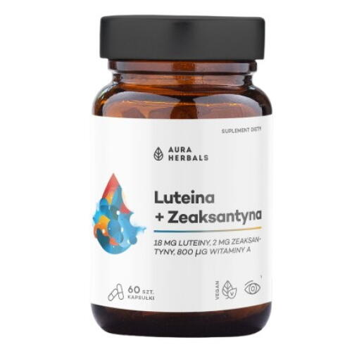 AURA HERBALS Lutein + Zeaxanthin + Vitamin A (60 caps)