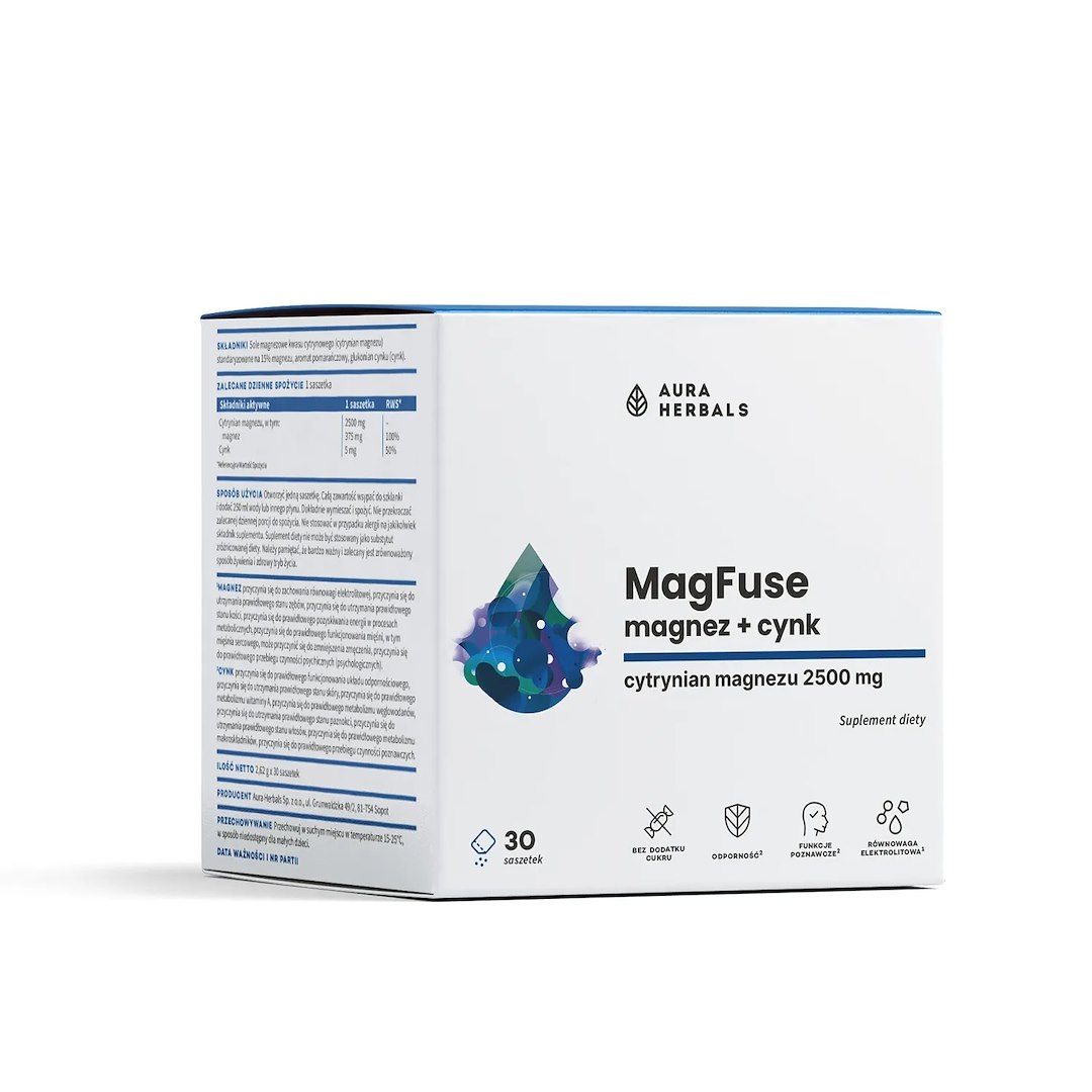 Aura Herbals - MagFuse: Magnesium + Zink, 30 st | Vitaminer och MineralerVissa mineralerMagnesium | Apoteka