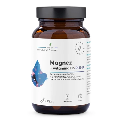 AURA HERBALS Magnesium + Vitamin B6 (60 caps)