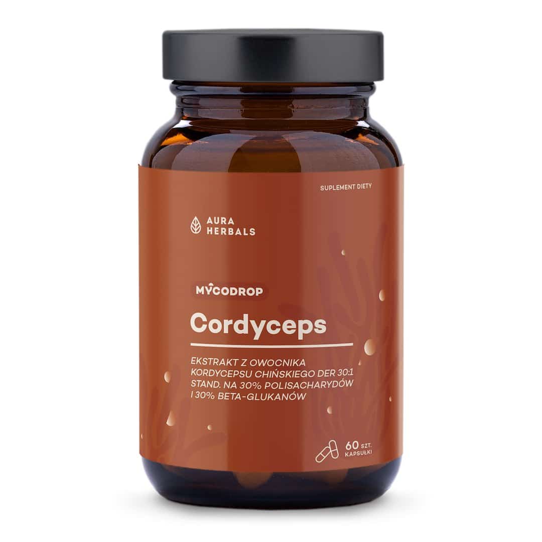 Aura Herbals - Mycodrop Cordyceps 30:1, 30% beta-glukan, 60 kapslar | Vitaminer och MineralerSvamptillskottÖrter och växtbaserade preparat | Apoteka
