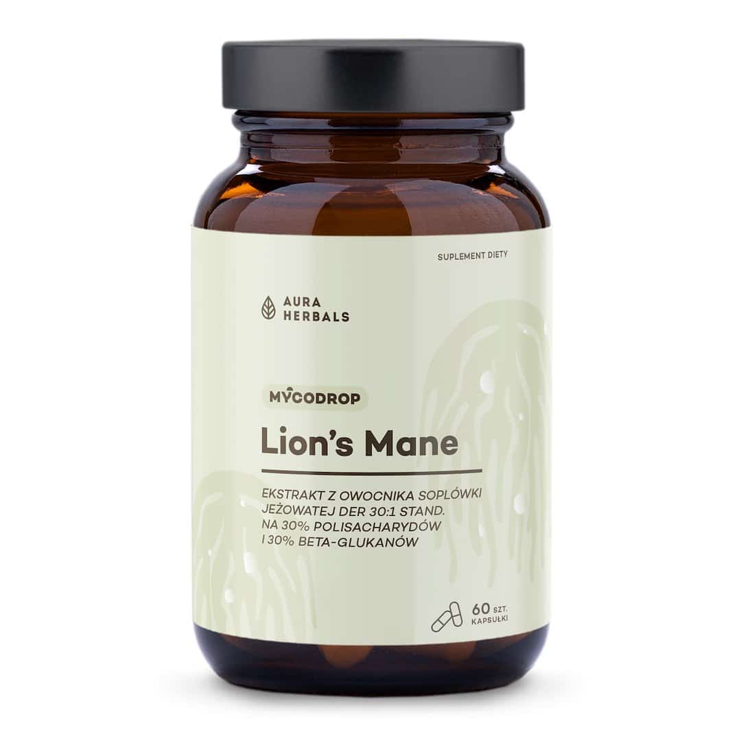 Aura Herbals - Mycodrop Lion’s Mane 30:1, 30% beta-glukan, 60 kapslar | Vitaminer och MineralerAntioxidanterSvamptillskott | Apoteka